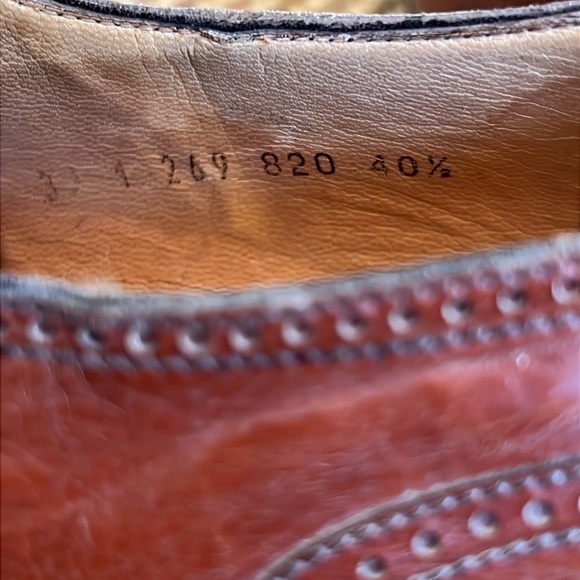 Vintage Men’s Gucci Light Brown Leather Oxford Shoe - Logo on Toe - Picture 8 of 12